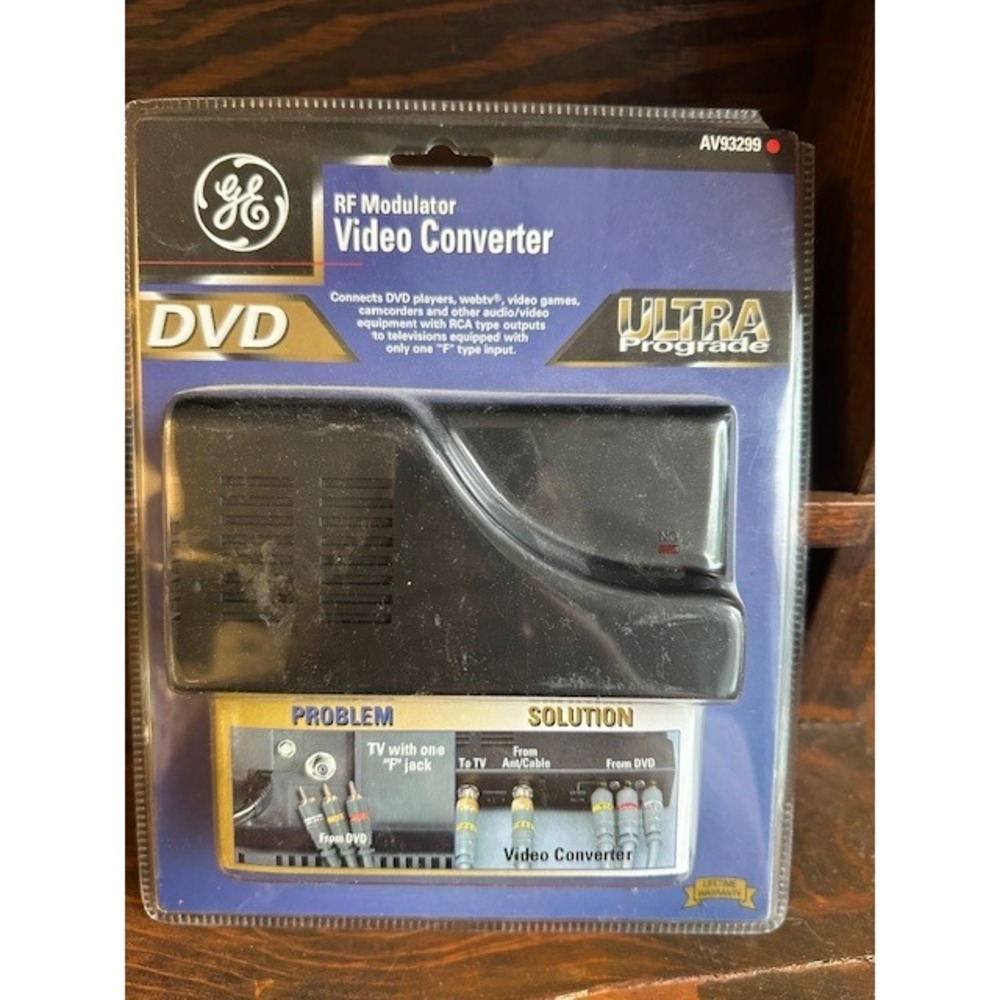 GE RF Modulator Video Converter RCA to Coaxial Ultra Prograde AV93299 New